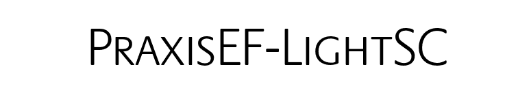 PraxisEF-LightSC font preview