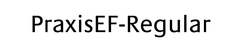 PraxisEF-Regular font preview