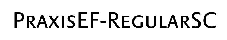 PraxisEF-RegularSC font preview