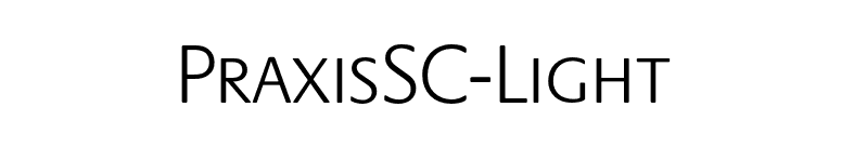 PraxisSC-Light font preview