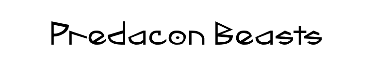 Predacon Beasts font preview