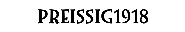 Preissig1918 font preview