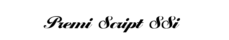 Premi Script SSi font preview