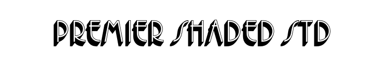 Premier Shaded Std font preview
