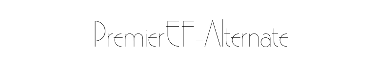 PremierEF-Alternate font preview