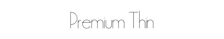 Premium Thin font preview