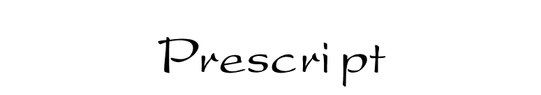 Prescript font preview