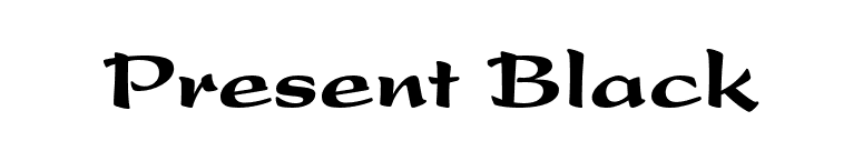 Present Black font preview