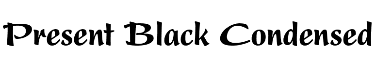 Present Black Condensed font preview