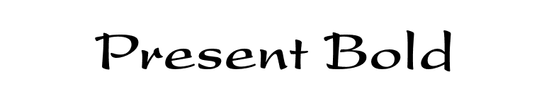 Present Bold font preview