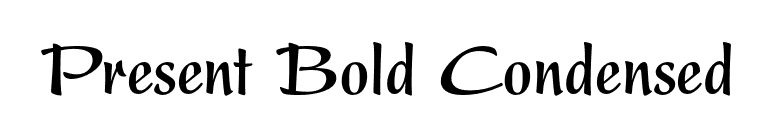 Present Bold Condensed font preview