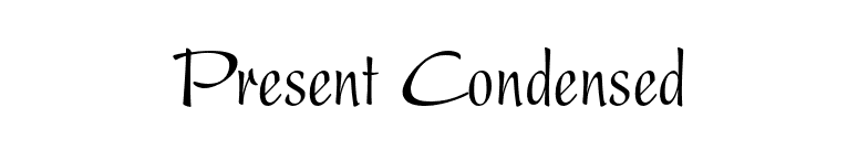 Present Condensed font preview