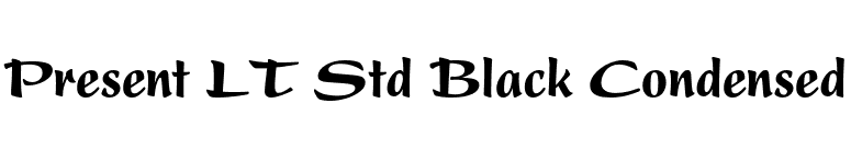 Present LT Std Black Condensed font preview