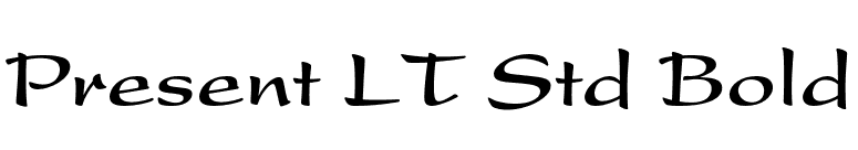 Present LT Std Bold font preview