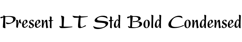 Present LT Std Bold Condensed font preview