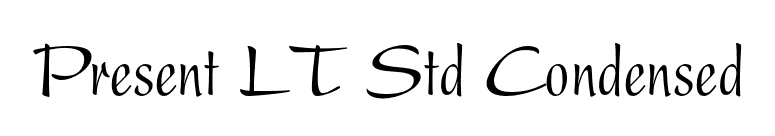 Present LT Std Condensed font preview