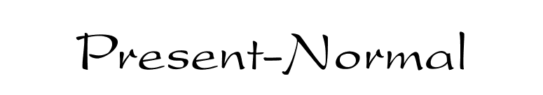 Present-Normal font preview