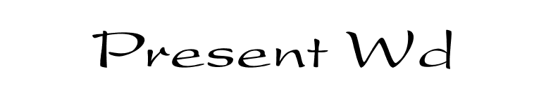 Present Wd font preview