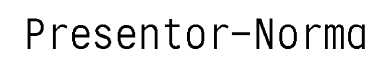 Presentor-Norma font preview