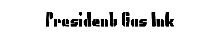 President Gas Ink font preview