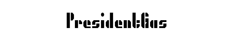 PresidentGas font preview