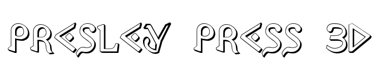 Presley Press 3D font preview