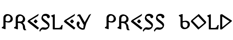 Presley Press Bold font preview
