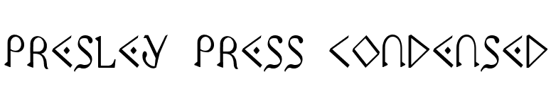 Presley Press Condensed font preview