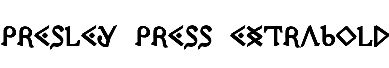 Presley Press ExtraBold font preview