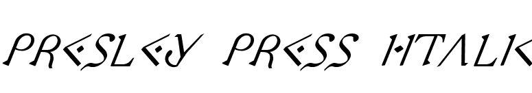 Presley Press Italic font preview