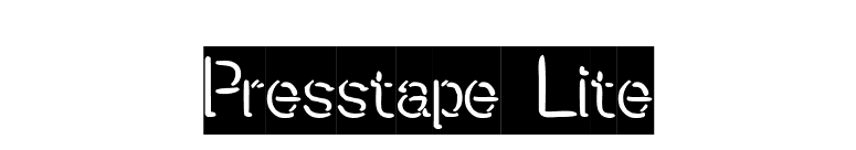 Presstape Lite font preview