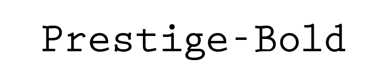 Prestige-Bold font preview