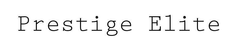 Prestige Elite font preview