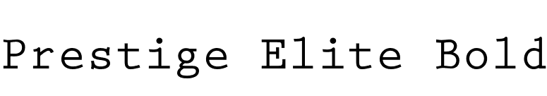 Prestige Elite Bold font preview