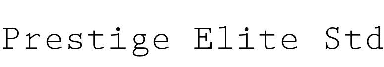 Prestige Elite Std font preview