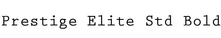 Prestige Elite Std Bold font preview