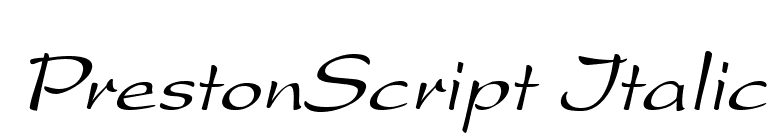 PrestonScript Italic font preview