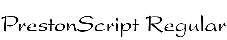 PrestonScript Regular font preview