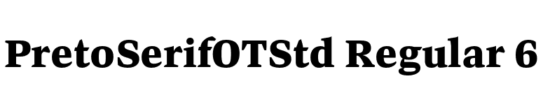 PretoSerifOTStd Regular 6 font preview