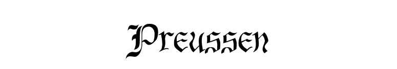 Preussen font preview