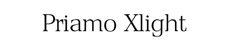 Priamo Xlight font preview