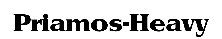 Priamos-Heavy font preview