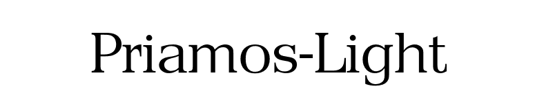 Priamos-Light font preview