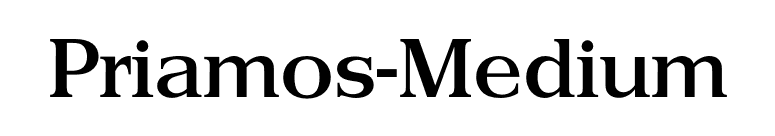 Priamos-Medium font preview