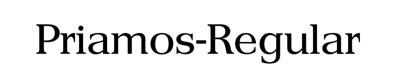 Priamos-Regular font preview