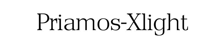 Priamos-Xlight font preview