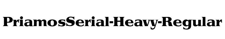 PriamosSerial-Heavy-Regular font preview