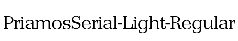 PriamosSerial-Light-Regular font preview