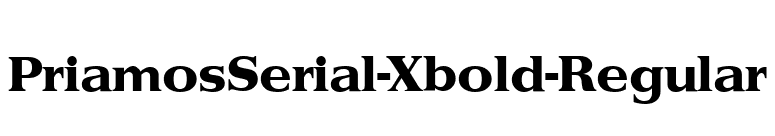 PriamosSerial-Xbold-Regular font preview