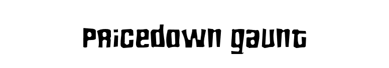 Pricedown Gaunt font preview